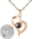 Projection Heart Pendant Necklace
