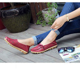 Women's Casual Genuine Leather Shoes Woman Loafers Slip-On Female Flats Moccasins Ladies Driving Shoe Cut-Outs Mother Footwear