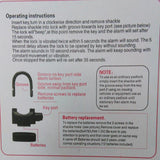 Best selling anti theft alarm lock