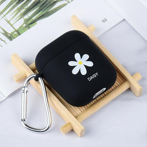 Daisy Smile Simple Painted Case For Apple Airpods 2 1 Shockproof Cover Black Cool Cases For Airpods For Airpod Case