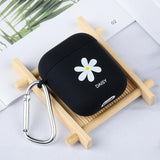 Daisy Smile Simple Painted Case For Apple Airpods 2 1 Shockproof Cover Black Cool Cases For Airpods For Airpod Case
