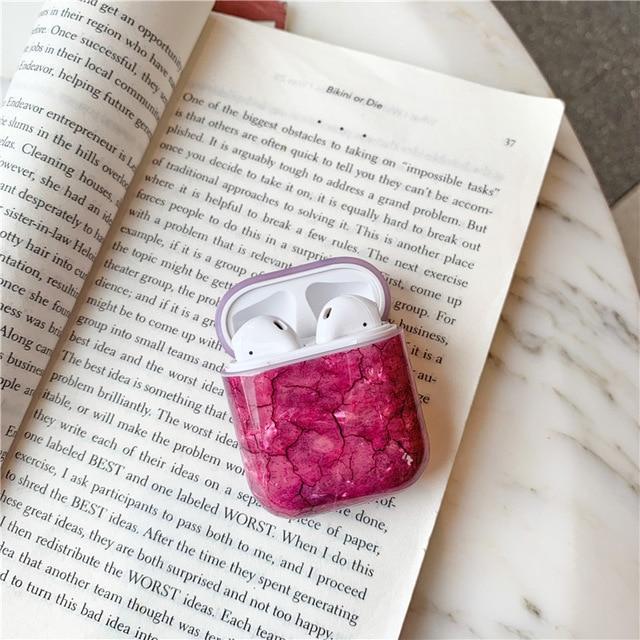 red marble airpod case