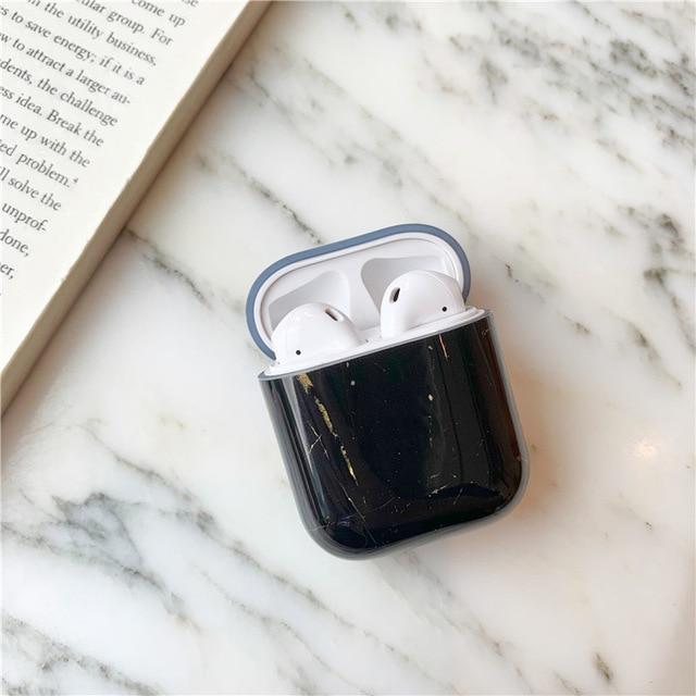 black marble airpod case