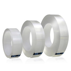 Transparent Magic Nano Tape Washable Reusable Double-Sided Tape Adhesive Nano-No Trace Paste Removable Glue Cleanable Household