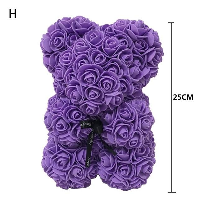 Rose teddy bear with free gift box