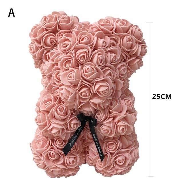 Rose teddy bear with free gift box