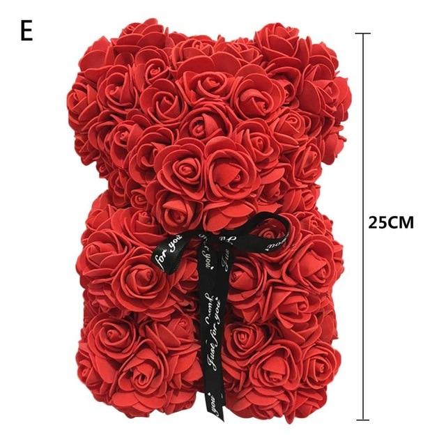 Rose teddy bear with free gift box
