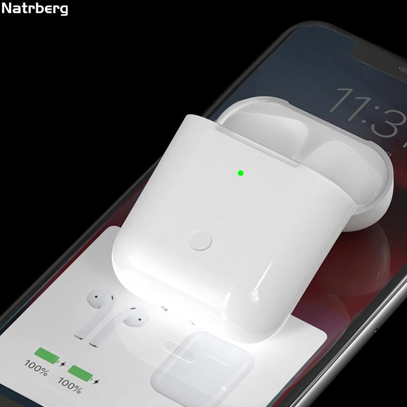 Charging Case For Airpods Replacement Qi Wireless Bluetooth 450Mah Charge With Pairing Pop up Windows for Airpods Pod Pods 1 2