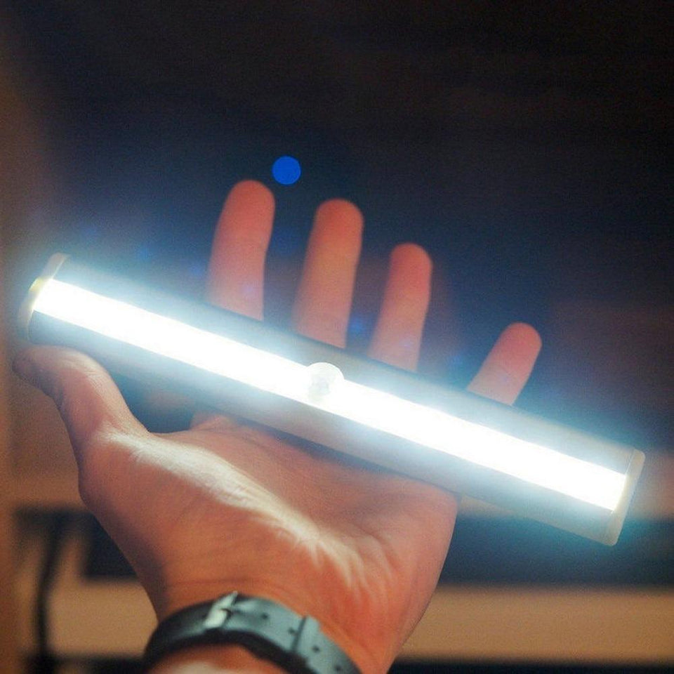 LED Cabinet Light IR Infrared Motion Detector Sensor Closet Night Light Lamp 10 LEDs Induction Wardrobe Lights Bar Lighting FDH