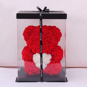 FLOWER TEDDY BEAR WITH FREE GIFT BOX