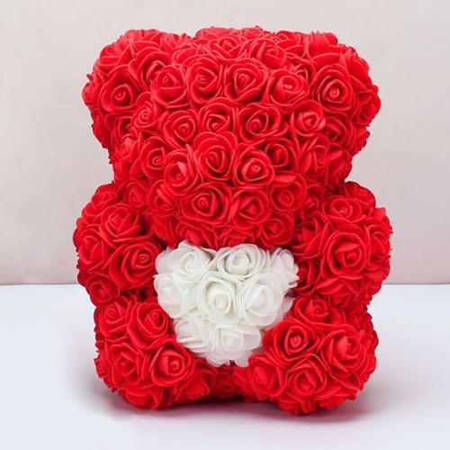 FLOWER TEDDY BEAR WITH FREE GIFT BOX
