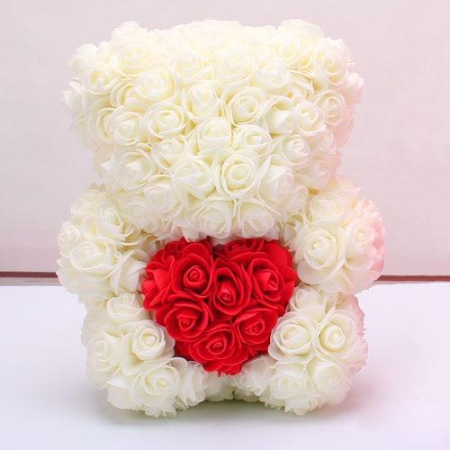 FLOWER TEDDY BEAR WITH FREE GIFT BOX