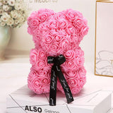 Valentines Romantic Gift box PE Rose Bear Artificial Rose Decorations Cute Cartoon Girlfriend Kid Gift Mother's day gift A