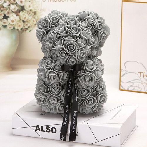 Valentines Romantic Gift box PE Rose Bear Artificial Rose Decorations Cute Cartoon Girlfriend Kid Gift Mother's day gift A