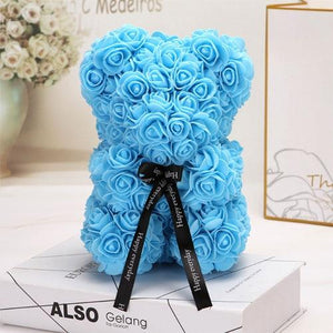 Valentines Romantic Gift box PE Rose Bear Artificial Rose Decorations Cute Cartoon Girlfriend Kid Gift Mother's day gift A