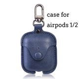 Luxury Soft For Apple Airpods Case Accessories Luxury Leather Case For AirPods 2 pro Earphone 3 Black Cover With Keychain hook