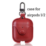 Luxury Soft For Apple Airpods Case Accessories Luxury Leather Case For AirPods 2 pro Earphone 3 Black Cover With Keychain hook