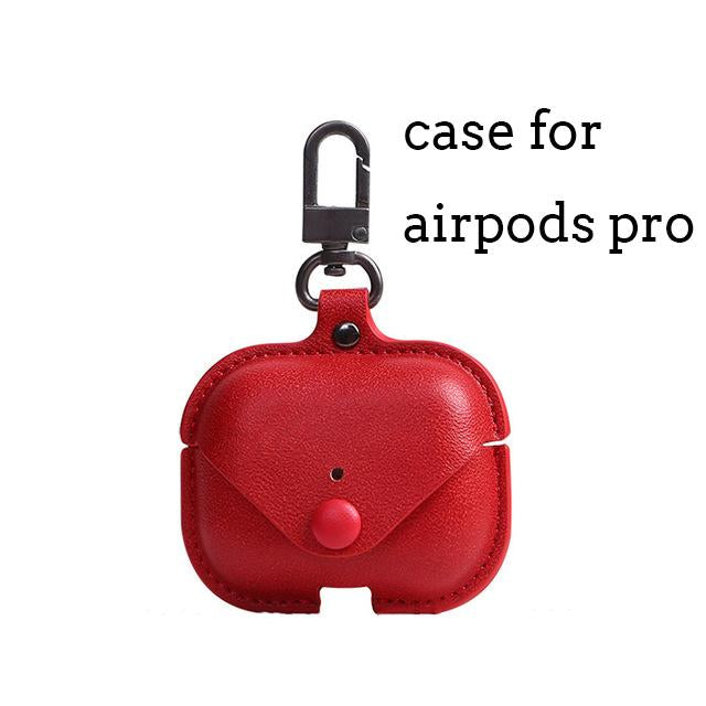 Luxury Soft For Apple Airpods Case Accessories Luxury Leather Case For AirPods 2 pro Earphone 3 Black Cover With Keychain hook