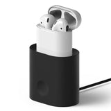 Portable Charging Dock Station Soft Silicone Desk Charging Base Anti-fall Stand Holder For AirPods Case Charger Desktop stand
